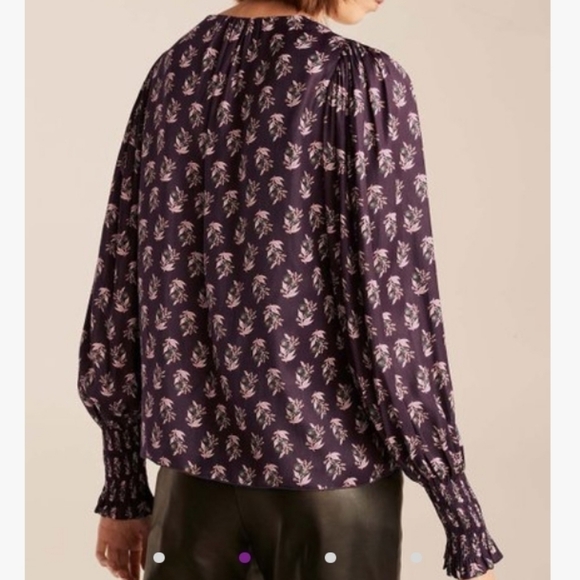 Rebecca Taylor Floral V Neck Top - Picture 2 of 12